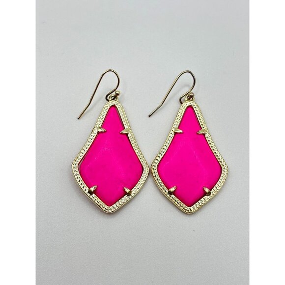 Kendra Scott Elle Drop Earrings Pink Gold-Plated Metal Lightweight & Chic Statem - Picture 1 of 7